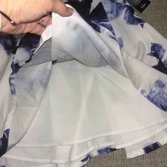 NWT Lulu's chic blue and ivory skater dress size small - Picture 4 of 10